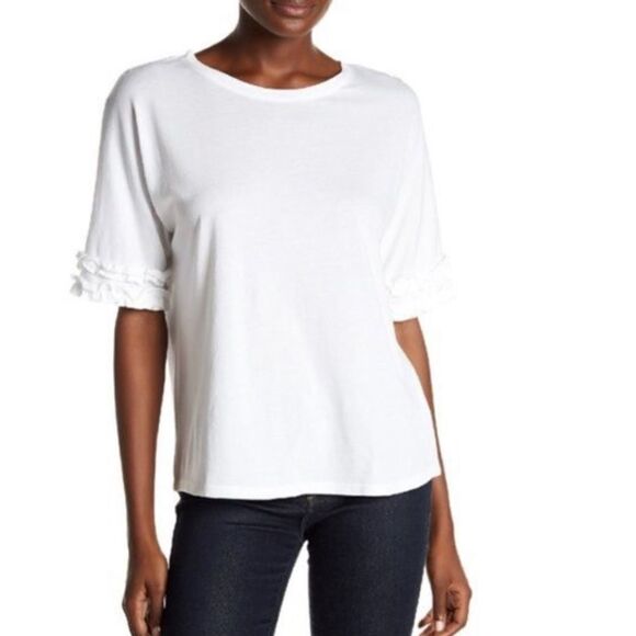 14th and union pink shirt with ruffled sleeves - Picture 8 of 8